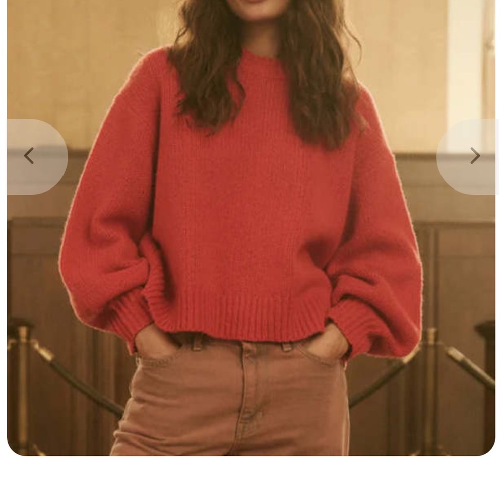 THE GREAT. Bubble Pullover in Persimmon